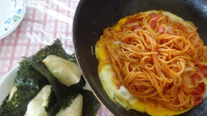 餅つきその後と鉄板ナポリタン