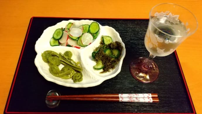 熊本県産食材と亀萬酒造の純米酒