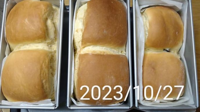 パン製作 2023/10/27とその前