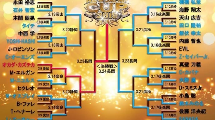 NEW JAPAN CUP 2019 結果