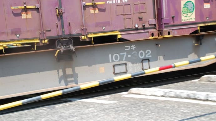 日付ネタ 302=>コキ107-302【二ヶ領踏切:尻手短絡線】 2019.6.25