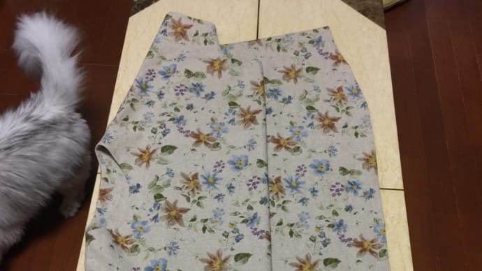 型紙 要らずのワンピ作りました(2)
