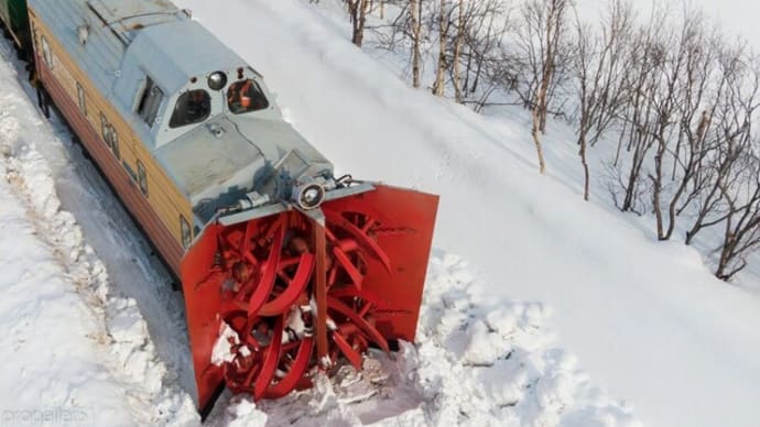 ムルマンスク州の除雪列車