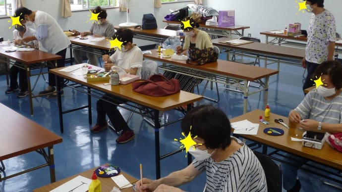 お月見の押絵づくり