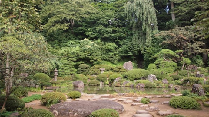 夏の玉川寺の庭園