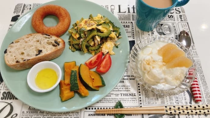 「はらドーナッツ」の ドーナツで、休日の朝昼兼用ブランチ ♪