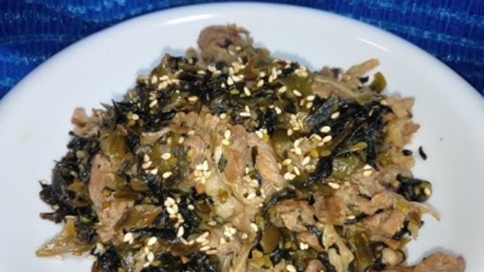 オージー高菜油炒め、昨日はかるぅ~く晩御飯は済ませたんだね:D