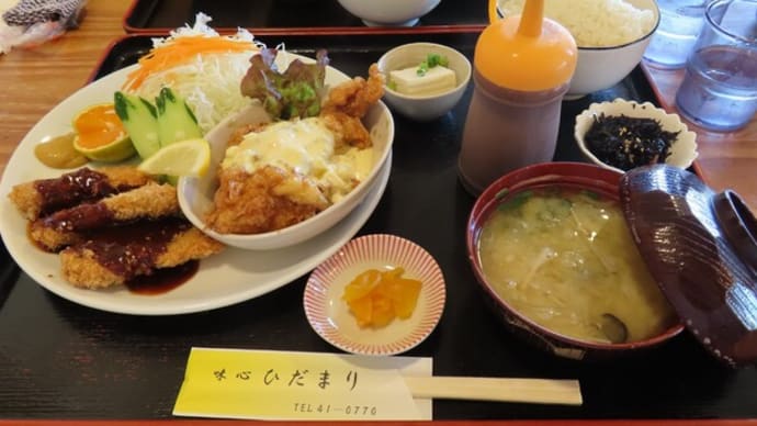 ランチ「味心 ひだまり」そして今日の庭作業