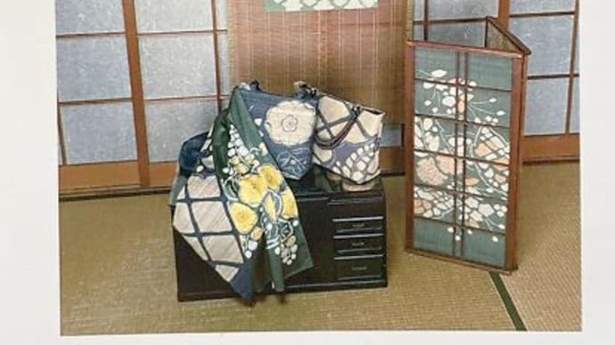 辻が花染展示会にいった。