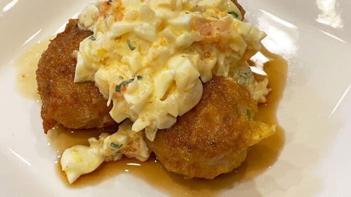 鶏つくねを チキン南蛮風にアレンジ