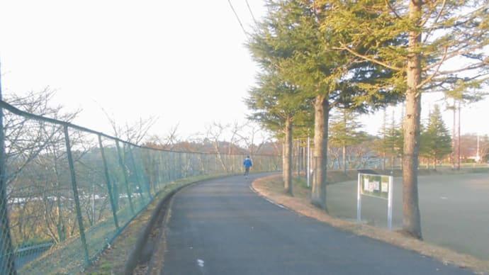 白い息残しランナー駆け抜ける