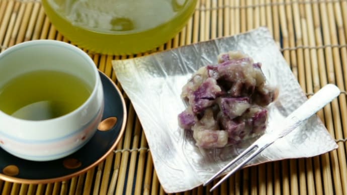 紫芋の鬼饅頭を作る