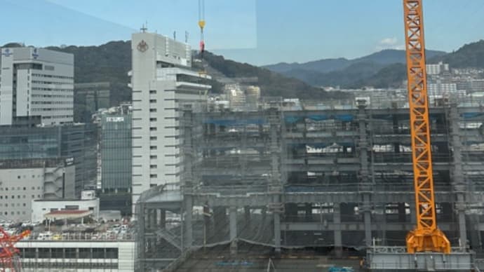 ＪＲ広島駅ビルの新築工事、順調に進んでいます・・・完成は2025年です　待ち遠しいです！