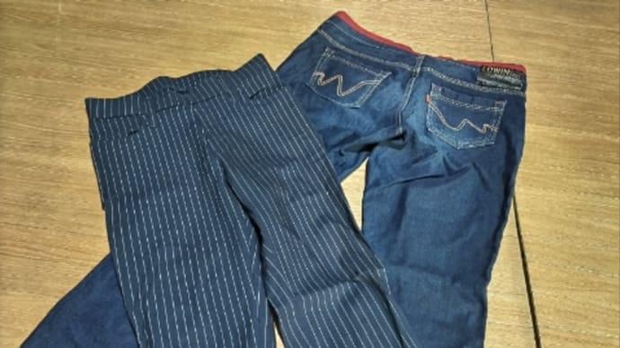 EDWINのジーンズから、あおりポケットがま口バッグ制作しまーす＼(^o^)／