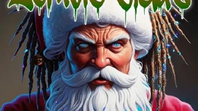 Zombie Claus Riding The Superpow Sledula. 😀😂😈👹🤘🎅🦸♂️🦹♂️🧛♂️🧟♂️🎃🦇🦌⛄️❄️🎸🎹🥁