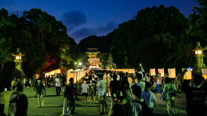 立秋祭【鶴岡八幡宮】今年のぼんぼりは楽しい。そして大泉頼朝は流石！