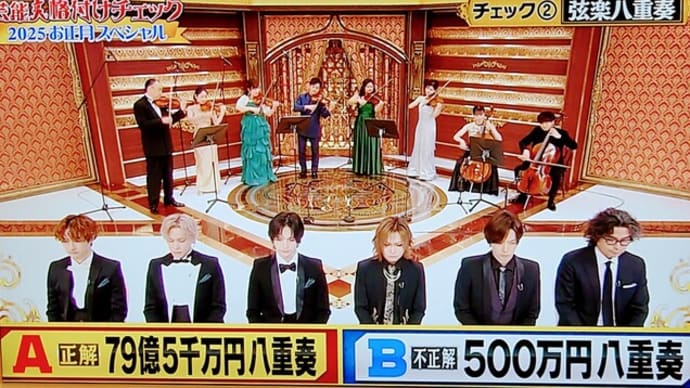 【お正月】【芸能人格付けチェック】【音楽】【バイオリン】