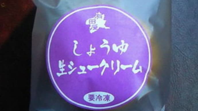 横川サービスエリアで発見した物 (しょうゆ生シュークリーム)
