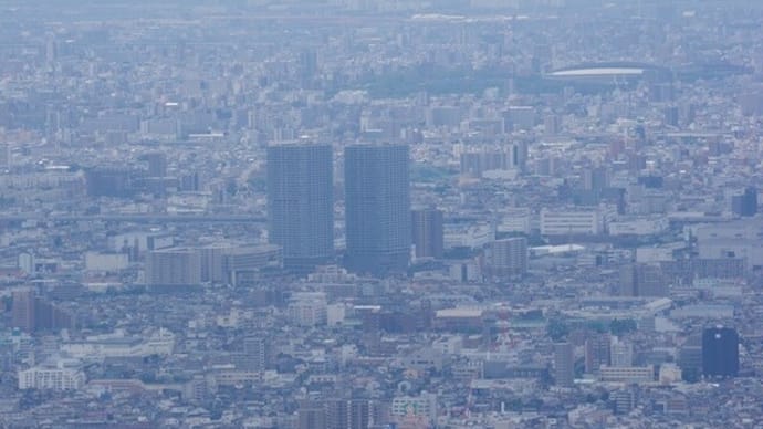 十三峠から大阪平野の眺め