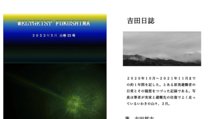 夜空に見た流れ星の絵 を描きました「雑誌ヴェルトガイスト・フクシマ」22号1