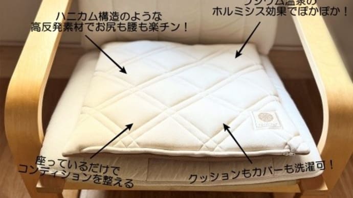 座るだけでコンディションを整える「realme®ホルミシス座布団」