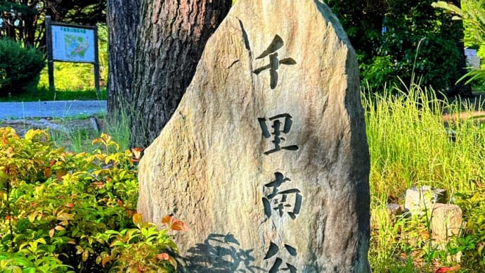 文学散歩・千里南公園の石碑