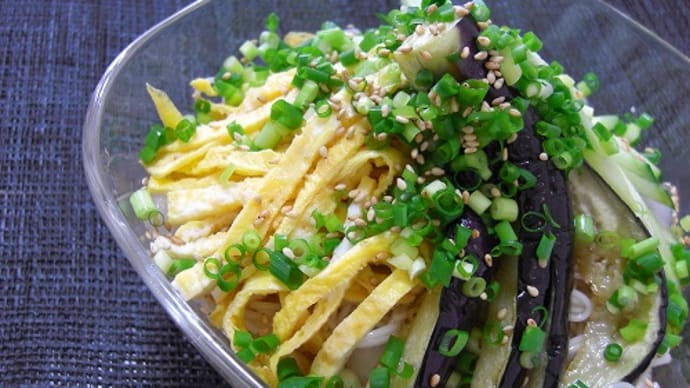 月のはじめは冷やし中華風そうめん