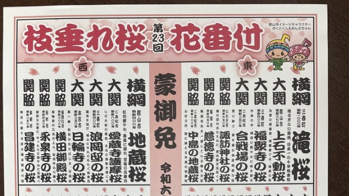 ことしの花番付は?