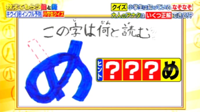この字は何と読む?