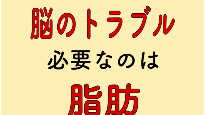 脳のトラブル 脂肪