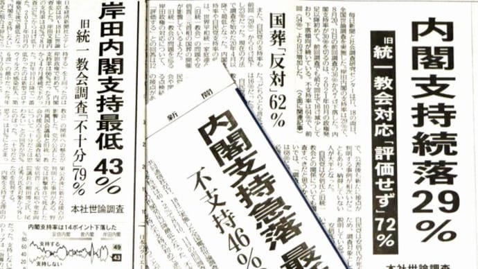 ☆台風去れど 岸田内閣への逆風止まず