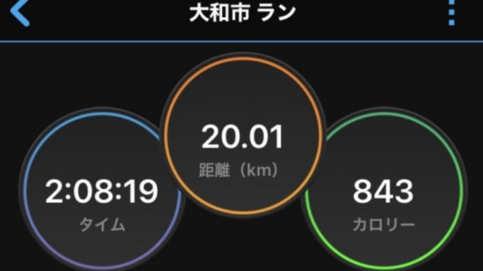 厚木飛行場1周20km走
