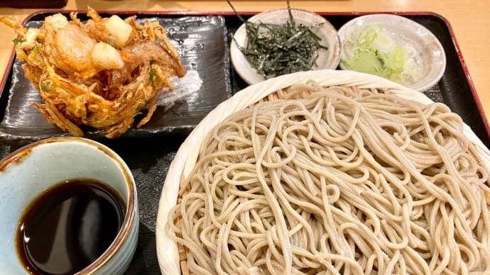 そば処 のみ処 つつみ(秋葉原)もりそば+海鮮かき揚げ