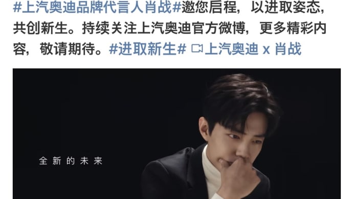 2022/01/21 肖战 上汽奥迪