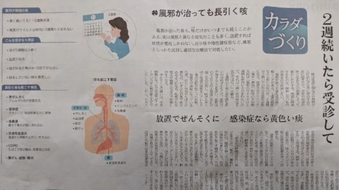 日経新聞土曜日版、カラダづくり納得です！