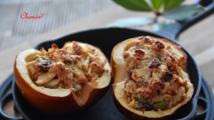 ある日のおやつ☆ファルシー焼き林檎🍎