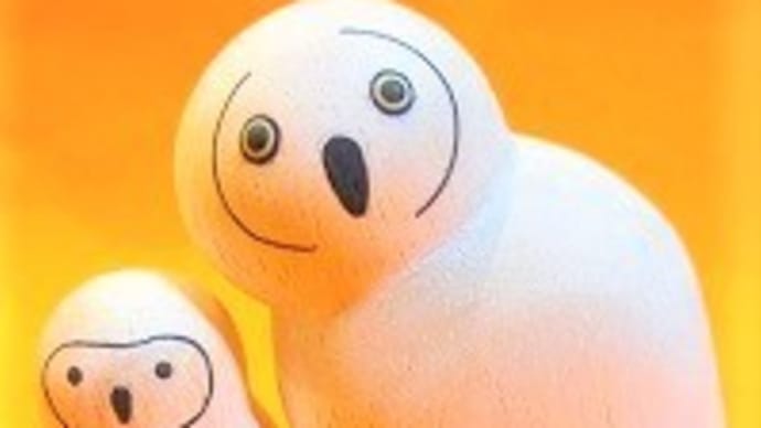 ♪♪「鶴瓶の家族に乾杯!」とフクロウの親子と