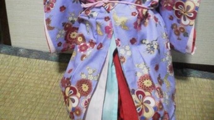 メイちゃんの 十二単の上衣ができました
