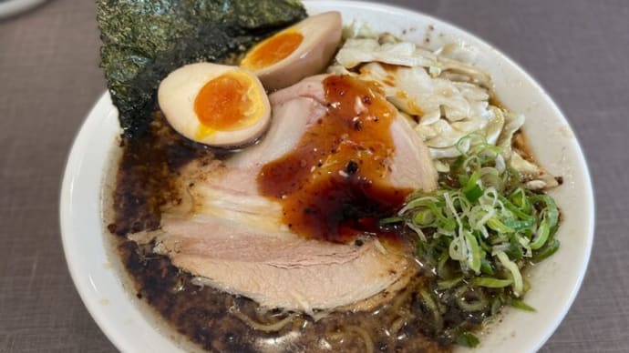 茅ヶ崎市 きゃべとん茅ヶ崎萩園店 熟成醬油 味玉焦がしネギきゃべとん 1,023円