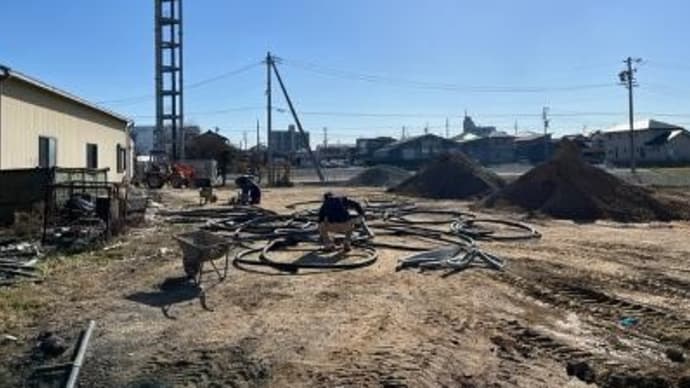 仮設準備中