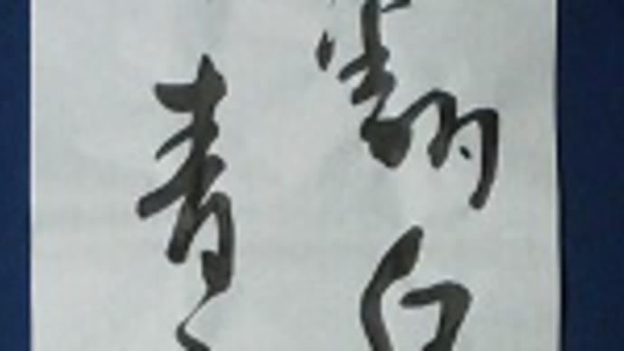 書道教室　条幅　１２月号上級課題　～介護士さん不足でまた事業所が増え…～