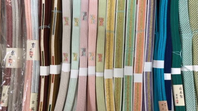 春色の帯締入荷しました!長尺もありますよー