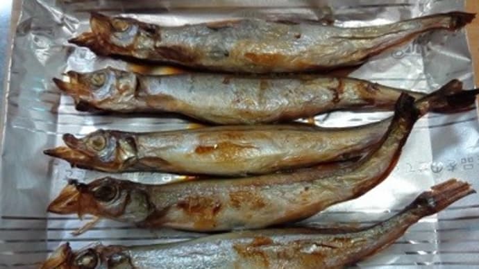 子持ち樺太シシャモなお総菜が昨日の朝食ね:D
