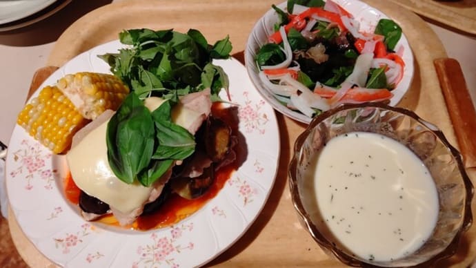 豚肉と茄子のピザ風