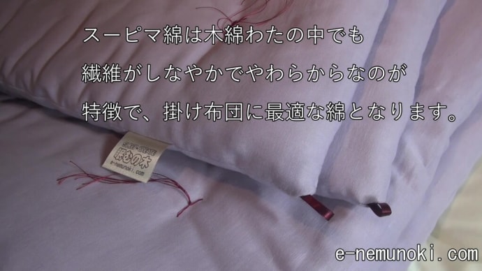 こちらは最高級木綿わたスーピマ綿を使用した、ダブルガーゼ生地の掛け布団です。