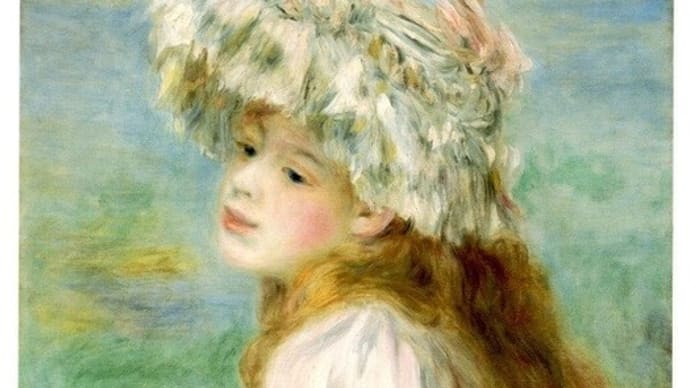 8月のポーラ美術館:ルノワール《レースの帽子の少女》