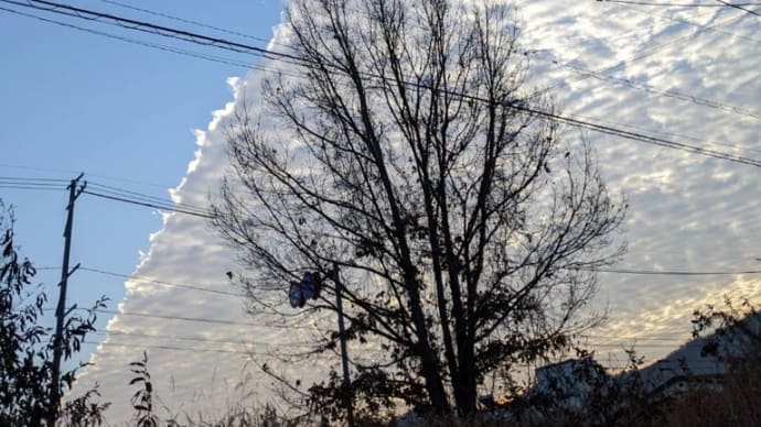 この雲、なんか不気味な兆候かっておもうくらい