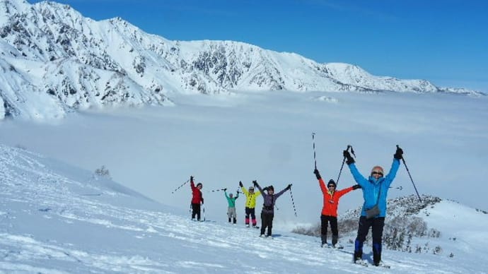 2024年2月23日(金)～25(日)　[北ア]八方尾根へスノーシューハイク、雪は少ないが絶景を楽しむ！