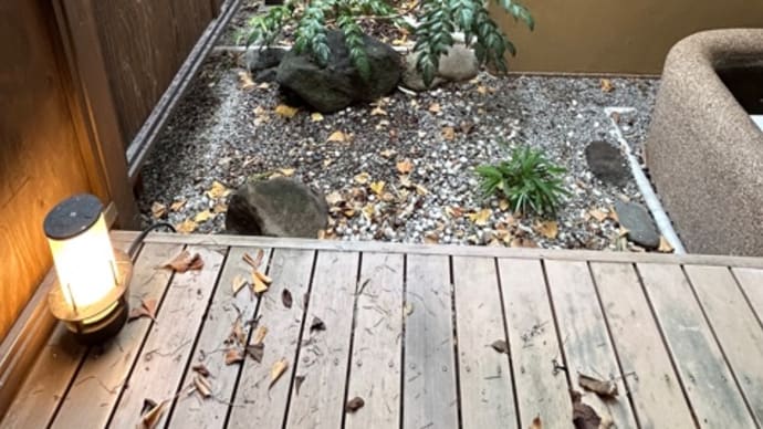 温泉宿の植栽工事