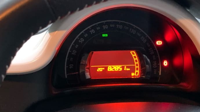 今週末、5年目の車検に出すトゥインゴさんの走行距離